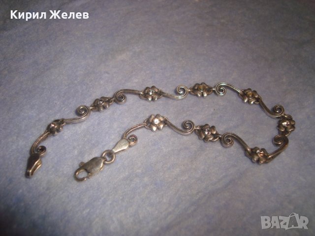 СТАРА СКЪПОЦЕННА АР НУВО ФЛОРАЛНА с ЧЕТИРИЛИСТНИ ДЕТЕЛИНКИ ГРИВНА СРЕБРО 900 РЪЧНА ИЗРАБОТКА 28715 , снимка 11 - Гривни - 37252456