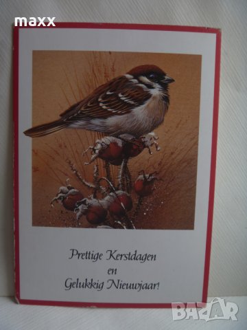 Картичка птички Presttige Kerstdagen en Gelukkig Nieuwajaar 1