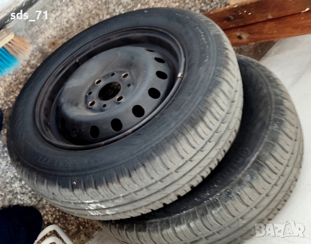 Гуми continental летни 2 бр с джанти 13 цола 165/65/13,монтирани и балансирани 100 лв двете