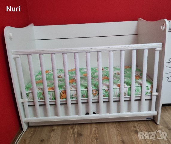 Бебешко легло кошара с матрак, снимка 1 - Бебешки легла и матраци - 43643479