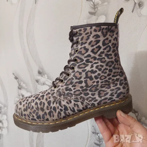DR. MARTENS LEOPARD PRINT LEATHER номер 39 боти/ ботуши , снимка 4 - Дамски ботуши - 48969416