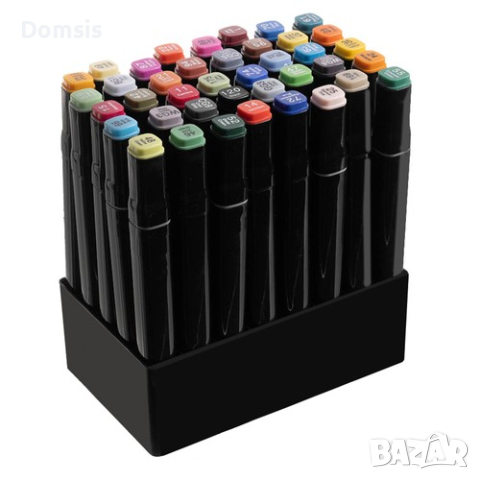 Двустранни Маркери / Химикалки - Комплект От 40 Бр - Domsis, снимка 3 - Рисуване и оцветяване - 44863220
