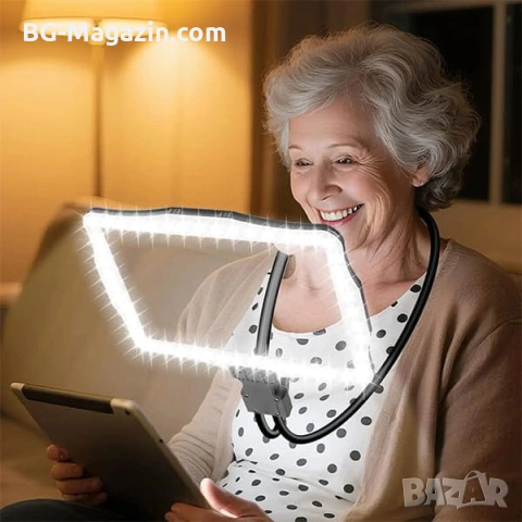 Мощна увеличителна лупа за врат за шиене на гоблени бродерия четене на книги с LED осветление, снимка 9 - Други инструменти - 53031968