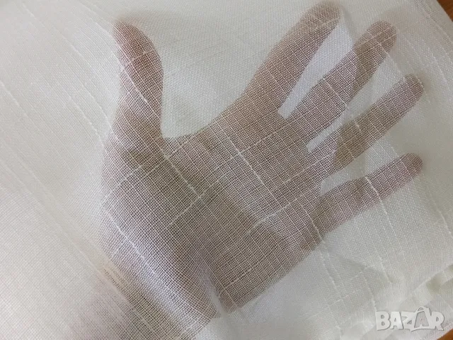 Комплект от две бели пердета, нови, снимка 7 - Пердета и завеси - 48601152