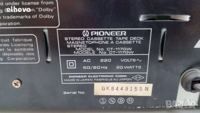 Дек Pionеer CT-1170W, снимка 4 - Декове - 26453439