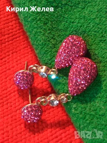 ЕЛЕГАНТНИ СКЪПОЦЕННИ СРЕБЪРНИ ОБЕЦИ РОДИРАНО СРЕБРО 925 с ЦВЕТНИ КАМЪНИ / ЦИРКОНИ 49282, снимка 18 - Обеци - 49876618