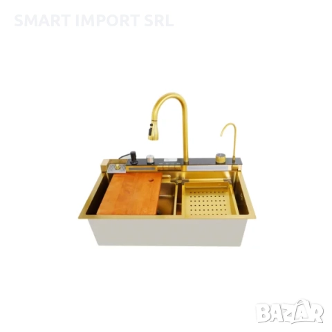 Многофункционална мивка Smart Heater Gold, 80х46 см, филтър за вода