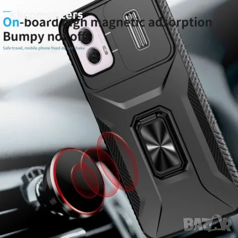 Motorola Moto G Power (2024) Удароустойчив Ring Holder/ Sliding Camshield Holder Калъф и Протектор, снимка 8 - Калъфи, кейсове - 49989053
