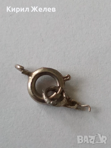 Сребърна карабинка закопчалка 43234, снимка 4 - Колиета, медальони, синджири - 52243252