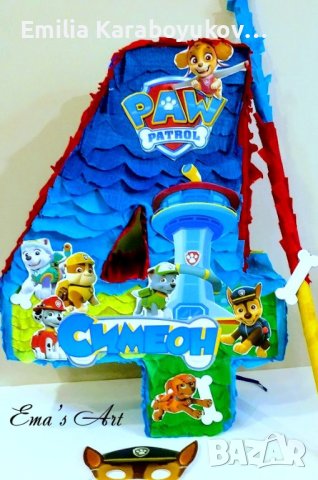 Картонена / хартиена торта пес патрул, снимка 8 - Други - 17716034