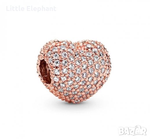 -50% off Sale Елемент сърце с кристали,"Отвори сърцето си за мен'',Rose Gold/нов