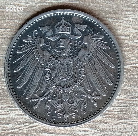 Германия 1 марка 1914 буква Е  д24, снимка 2 - Нумизматика и бонистика - 33431388