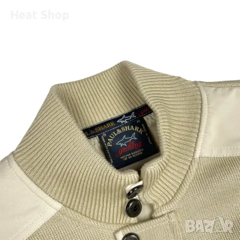 Мъжко плетено яке Paul & Shark Detachable Sleeves Wool Knitted Jacket, снимка 6 - Якета - 49388176