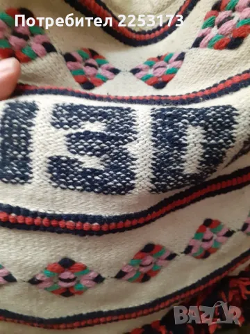 Стара вълнена торба тип,,Сурвакарска  ,,, снимка 2 - Декорация за дома - 49815387