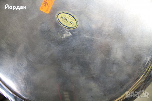 Сребърен поднос Италия, снимка 4 - Антикварни и старинни предмети - 27609024