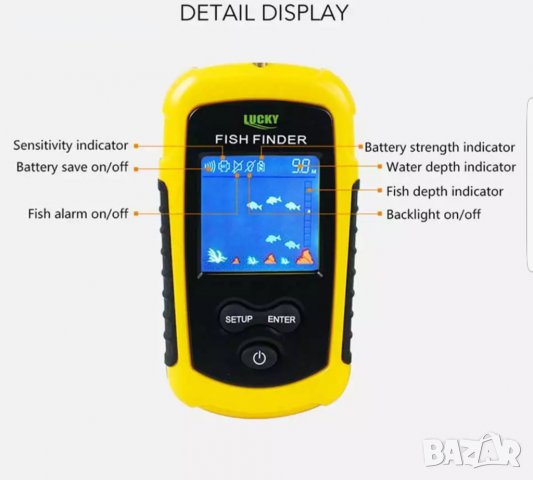 СОНАР ЗА РИБОЛОВ LUCKY С ЖИЧЕН СЕНЗОР !  , снимка 6 - Въдици - 32501680