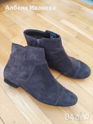 Боти от естествен велур Clarks номер 