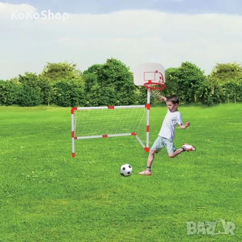 Детска футболна врата,баскитболен кош и две топки, снимка 2 - Футбол - 50326603