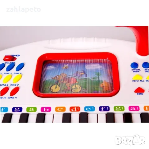 Пиано със столче и микрофон, снимка 2 - Музикални играчки - 48246542