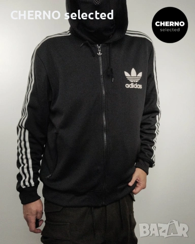 ADIDAS суичър с цип и качулка • Track Top – размер XL – Отлично състояние, снимка 3 - Суичъри - 53114018