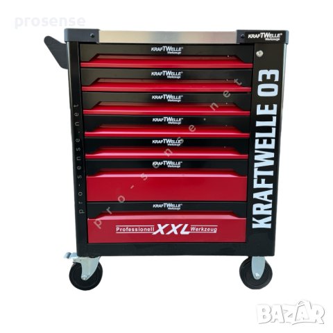 Шкаф / Количка с 6 Пълни Чекмеджета с Инструменти KraftWelle, снимка 2 - Аксесоари и консумативи - 43522898