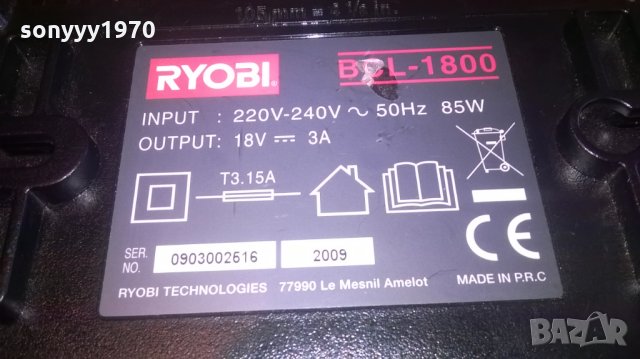 ryobi bcl-1800-18v/3a-battery charger-внос холандия, снимка 11 - Винтоверти - 27742070