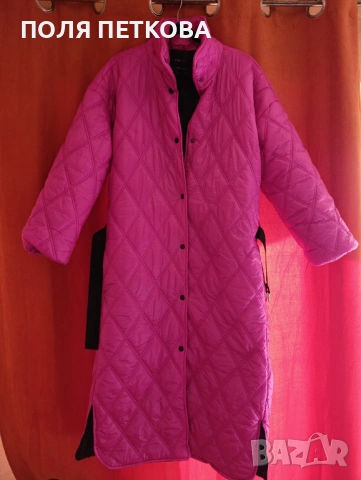 Цикламено дълго яке, снимка 9 - Якета - 53530304