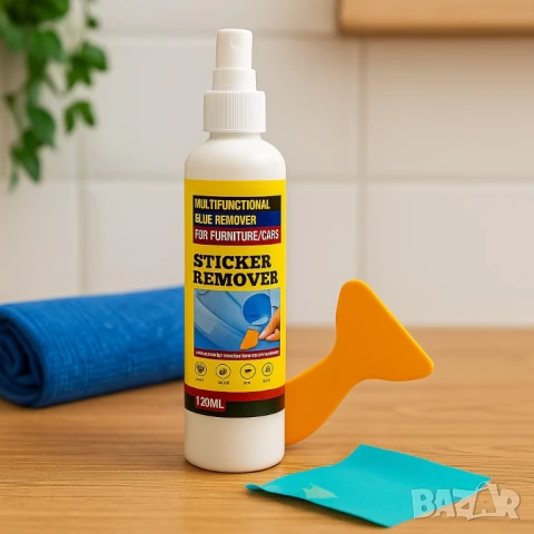 Премахващ спрей за стикери и лепила с инструмент за стъргане – 120мл