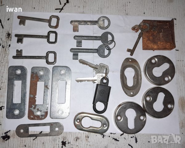 Ретро ключове,ключалки,брави..., снимка 3 - Други ценни предмети - 43777043