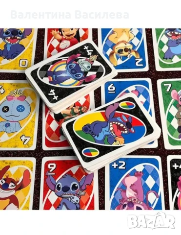  Карти UNO Стич, снимка 2 - Карти за игра - 51002168