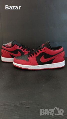 Нови Маратонки Nike Air Jordan 1 Low Reverse Bred Червени Черни Обувки Размер 42 Номер с кутия , снимка 1
