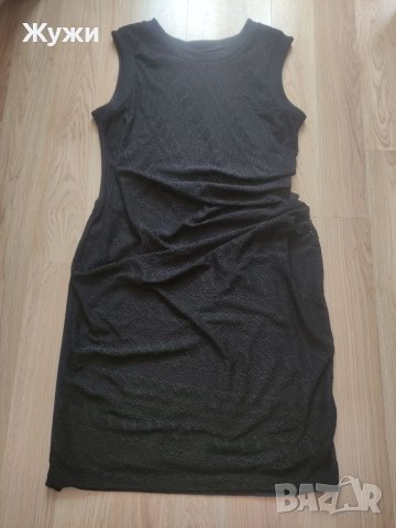 Елегантна ,черна ,дамска рокля размер Л, снимка 3 - Рокли - 40613844