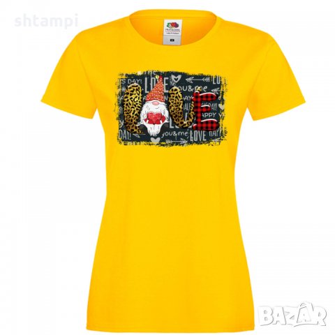 Дамска тениска Valentines Day Gnome Love, снимка 10 - Тениски - 35552305