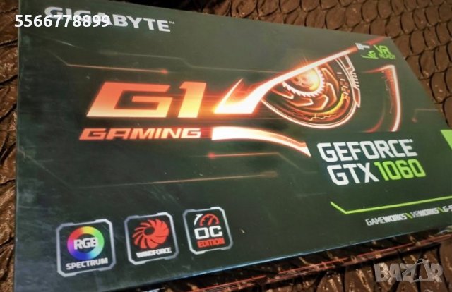 Видео карта Gigabyte GeForce GTX 1060 G1 Gaming, снимка 12 - Видеокарти - 43350880
