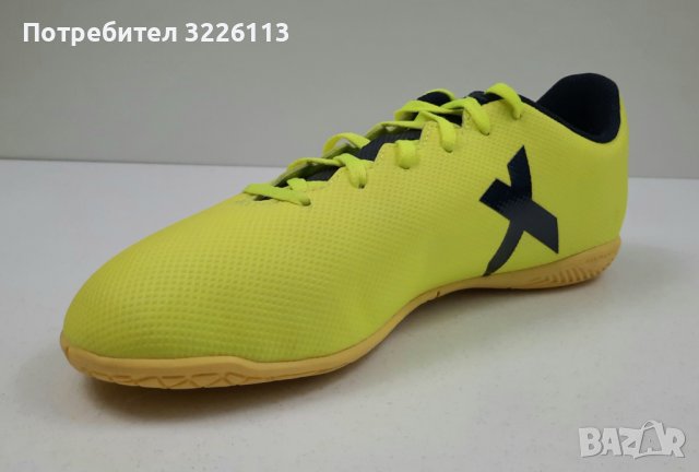 Футболни обувки за зала Adidas X 17.4 IN, размер 38.5 /UK 5.5/ стелка 24.5 см., снимка 7 - Футбол - 37401142