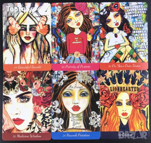 Женски оракули: Foxfire the Kitsune Oracle&Love Your Inner Goddess, снимка 12 - Карти за игра - 36811579