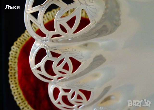 Посребрена фруктиера J.Reihhart,W.Germany. , снимка 5 - Антикварни и старинни предмети - 40253040