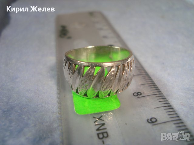 СТИЛЕН СРЕБЪРЕН АРТ ПРЪСТЕН СРЕБРО 925 АЖУРНА РЪЧНА МАЙСТОРСКА ИЗРАБОТКА 32639, снимка 3 - Пръстени - 38374149