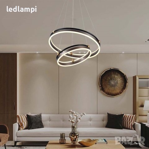 LED Полилей 50W Кафяв Топло Бяла Светлина, снимка 6 - Полилеи - 43731673