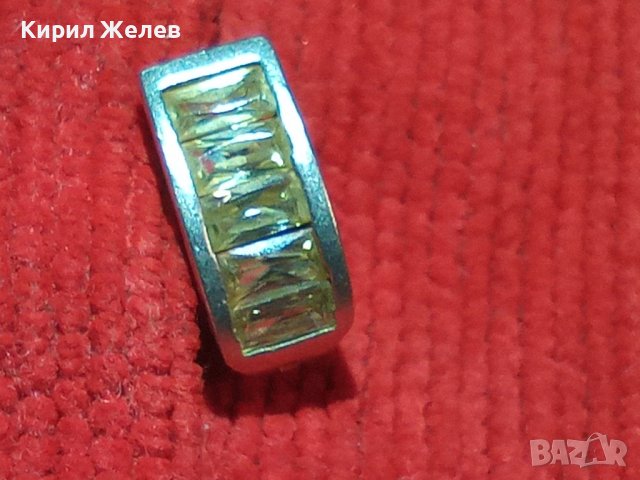 ЕЛЕГАНТНА СКЪПОЦЕННА СРЕБЪРНА ОБЕЦА СРЕБРО 925 АНГЛИЯ с ЮВЕЛИРНО ФАСЕТИРАНИ ПЛАНИНСКИ КРИСТАЛИ 40138, снимка 2 - Обеци - 42425334