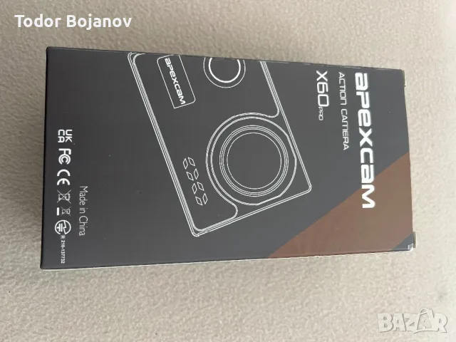 Apexcam X60 Pro спортна видеокамера, 4K, 60FPS, НОВА, снимка 1