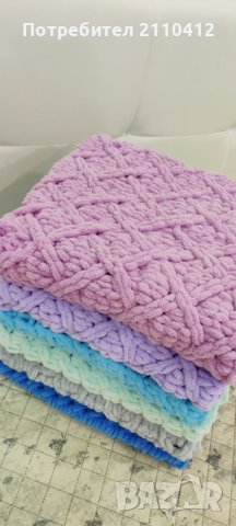 Плетени бебешки одеяла, снимка 1 - Спално бельо и завивки - 37537500