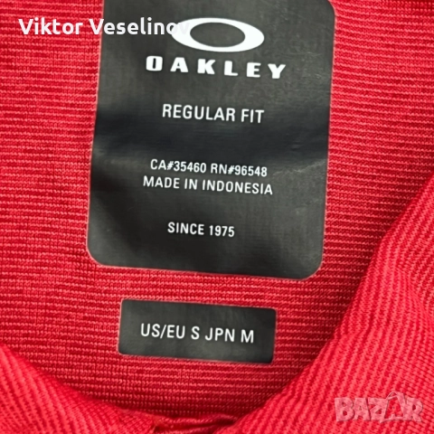 Oakley Gravity Polo Shirt Мъжка Тениска Размер S Червена, снимка 2 - Тениски - 51571976