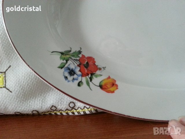 Български порцелан плато , снимка 2 - Антикварни и старинни предмети - 40780822