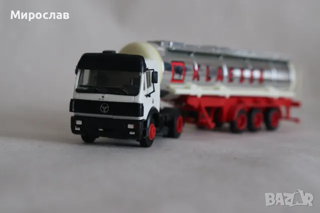 HERPA H0 1/87 MERCEDES ТИР КАМИОН МОДЕЛ КОЛИЧКА ЦИСТЕРНА, снимка 4 - Колекции - 49553995