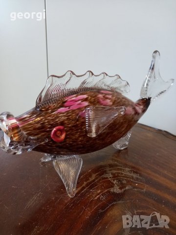 Риба от цветно стъкло Murano  11/2, снимка 3 - Декорация за дома - 34934238