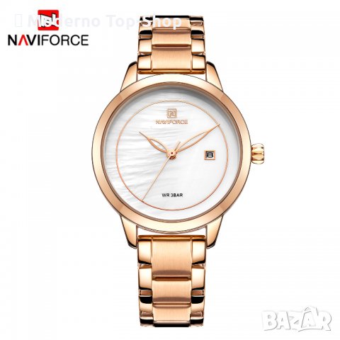 Дамски часовник NAVIFORCE Clarity Rose Gold/White 5008 RGW., снимка 3 - Дамски - 34744589