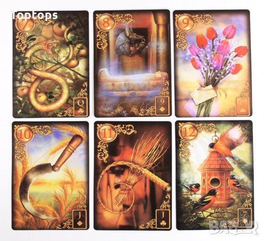 Ленорман карти Марчети: Gilded Reverie Lenormand & Lustrous Lenormand, снимка 4 - Карти за игра - 34665951