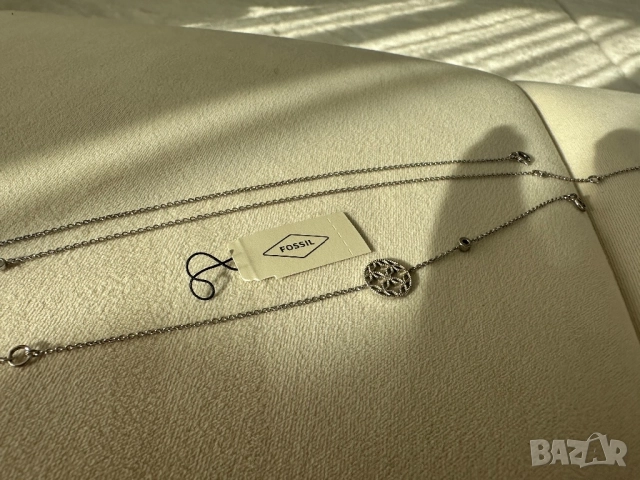 Fossil , сребърни колие и гривна “ цветето на живота”, снимка 7 - Бижутерийни комплекти - 52107556