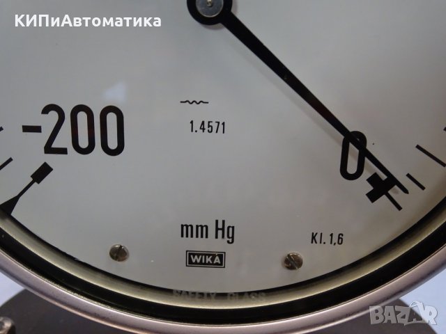 манометър Wika 1.4571 ф160 -200/0 mmHg, снимка 4 - Резервни части за машини - 34641223